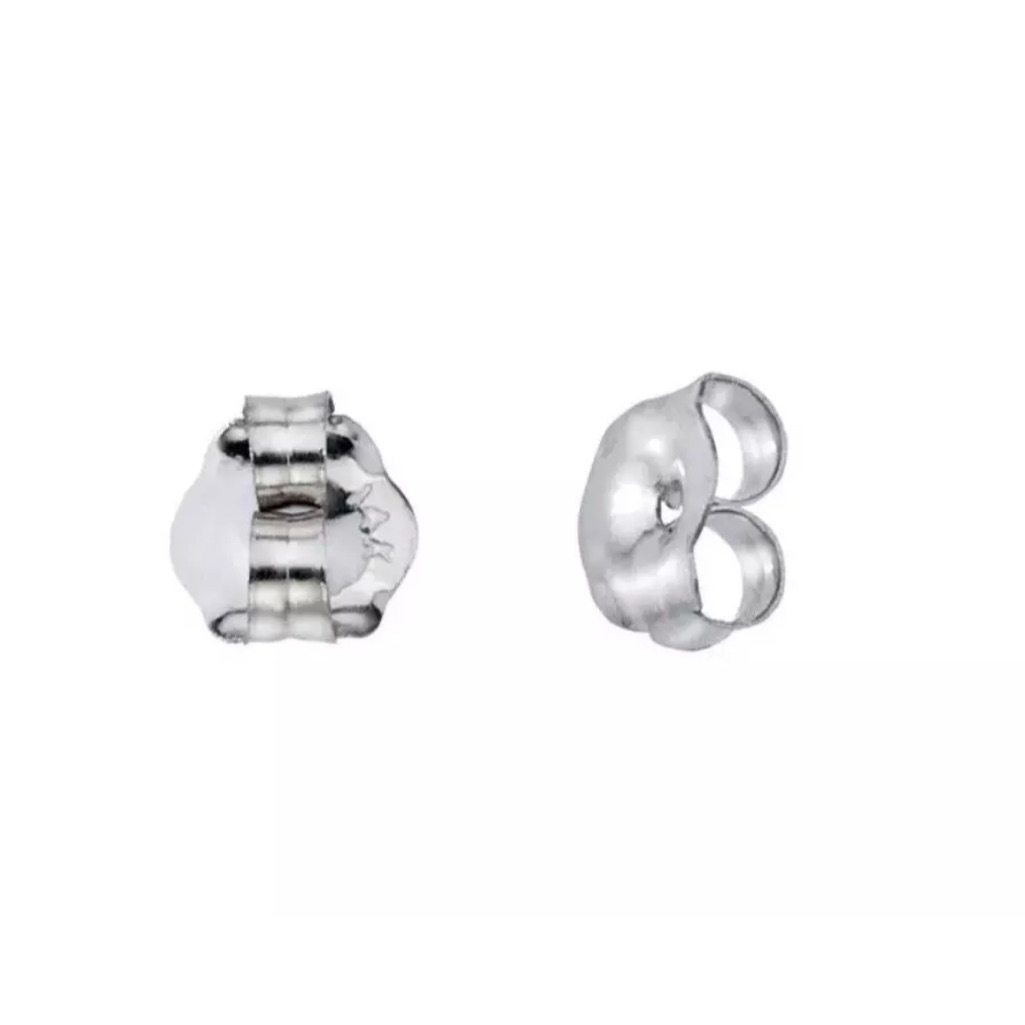 14k White Gold Earring Butterfly Backing Medium 1 Pair Top Quality Backs